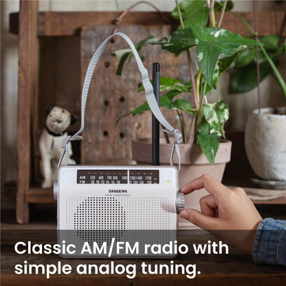 Sangean PRD6W AM/FM Portable Radio (White)