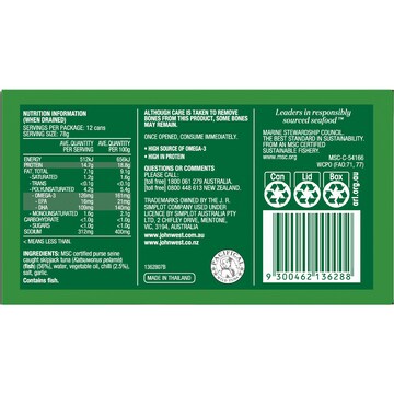 John West Tuna With Chilli Value 95g x 12 pack