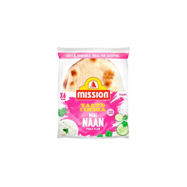MISSION MINI PLAIN NAAN 6 PACK