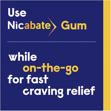 Nicabate Quit Smoking Chewing Gum Regular Strength 2mg Nicotine 100 pack