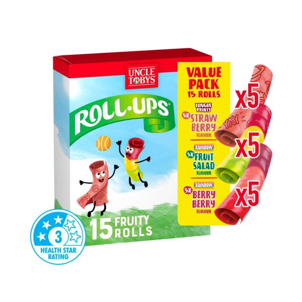 UNCLE TOBYS ROLL-UPS VARIETY VALUE 15 PACK 234G