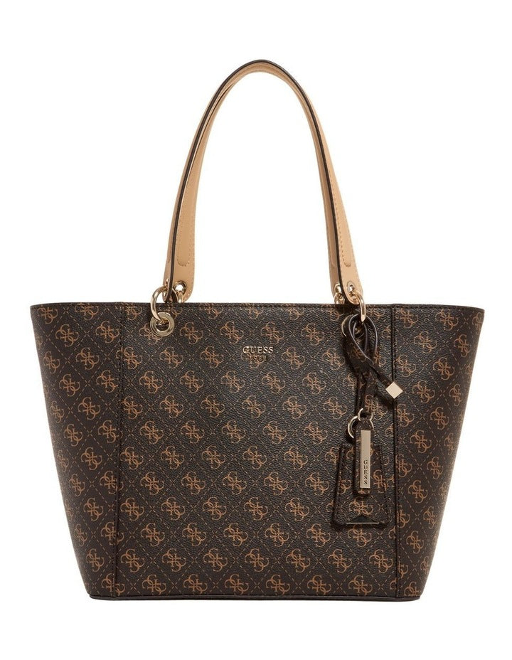 Kamryn Logo Tote Bag in Brown