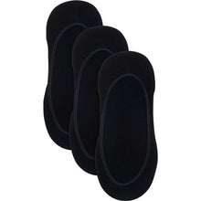 Underworks Ladies Invisible Footlets Black 9-11 3 Pack