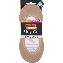 Underworks Ladies Invisible Footlets Nude 5-8 3 Pack