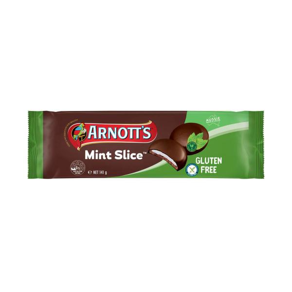 ARNOTTS GLUTEN FREE MINT SLICE BISCUITS 141G