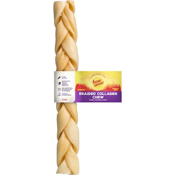 Bow Wow Naturals Braided Collagen Chew Stick Dog Treat each