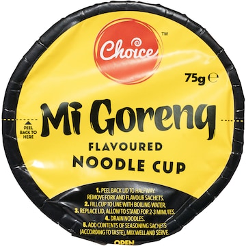 Choice Mi Goreng Noodle Cup 75g