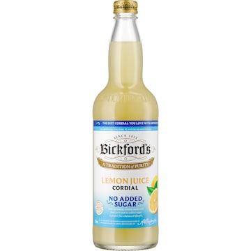 Bickford's No Added Sugar Lemon 750mL