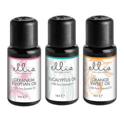 Homedics Ellia Oil 3  Pack (Eucalyptus, Orange, Geranium)