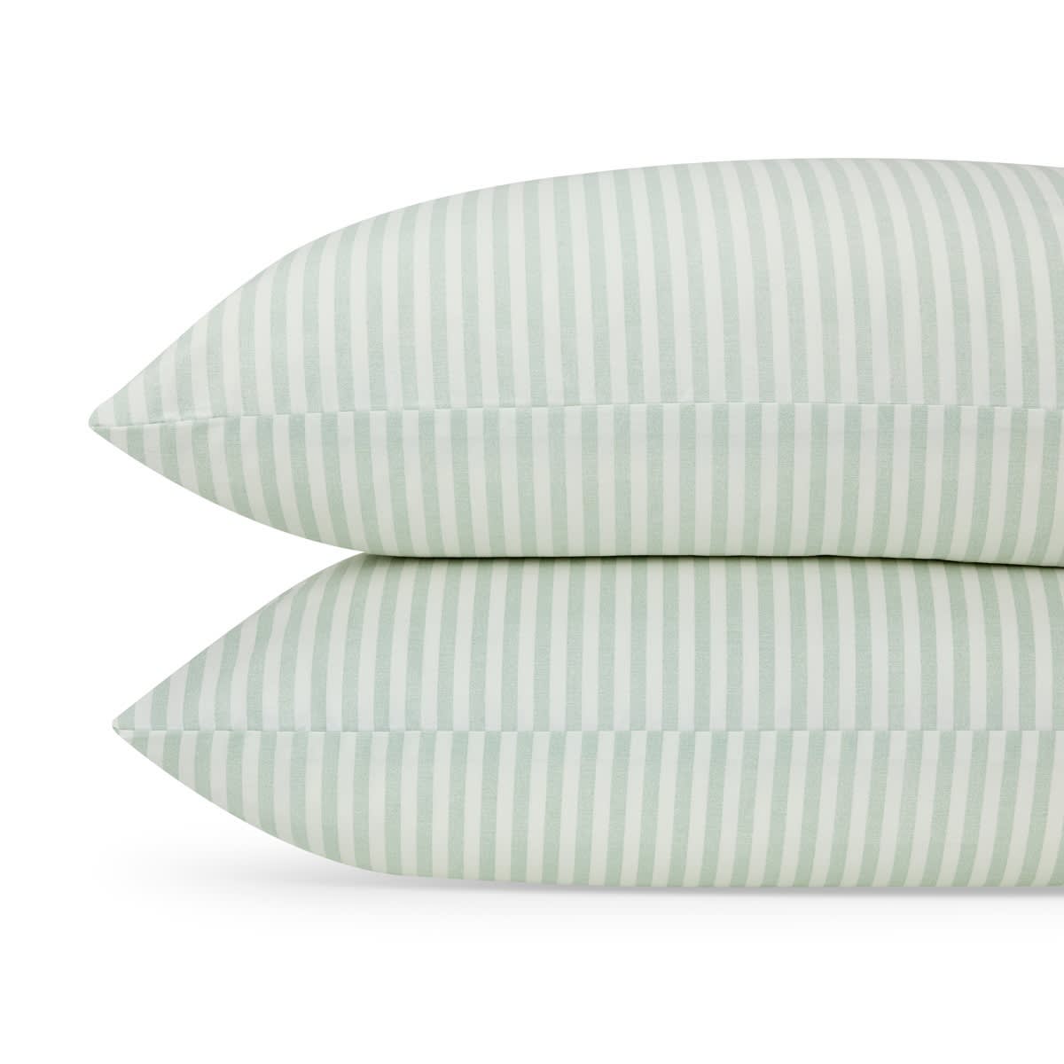 250 Thread Count Stripe Cotton Sheet Set - King Bed, Sage