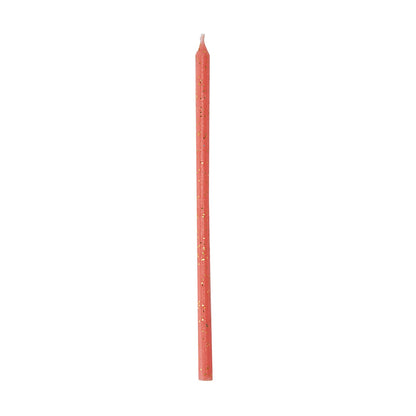 10 Pack Glitter Candles - Pink