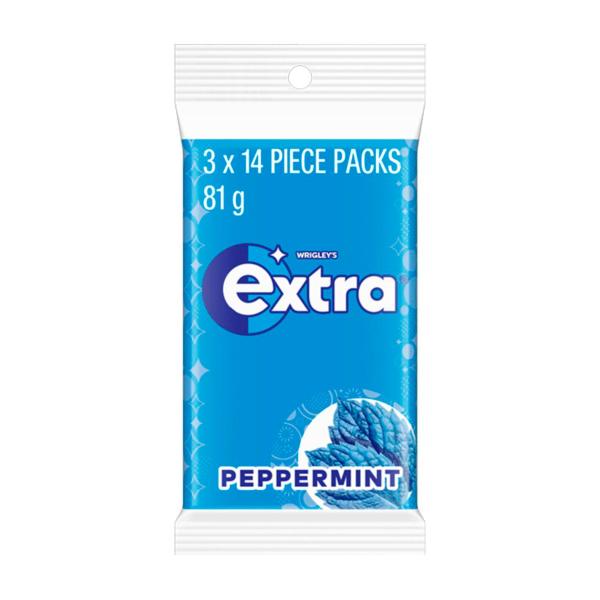 EXTRA PEPPERMINT SUGAR FREE CHEWING GUM 3X27G
