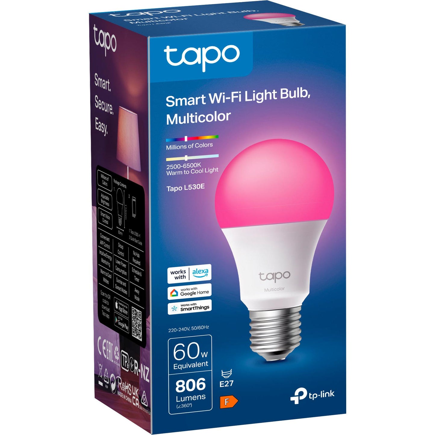 TP-Link Tapo Smart Wi-Fi Multicolour Bulb (E27)
