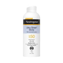NEUTROGENA ULTRA SHEER BODY MIST SUNSCREEN SPF50 140G