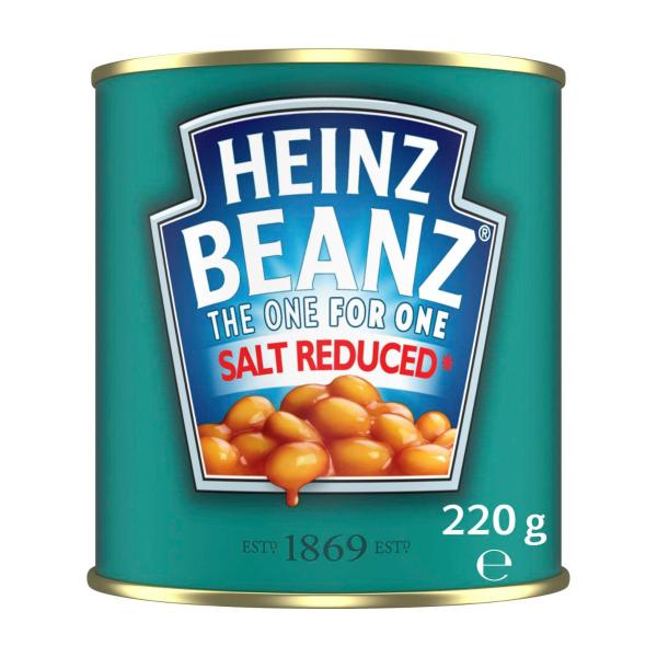 HEINZ BAKED BEANS REGULAR SALT REDUCED BEANS 220G
