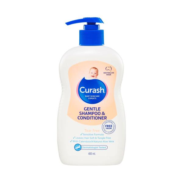 CURASH GENTLE BABY SHAMPOO & CONDITIONER TEAR FREE 400ML
