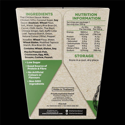 Hart & Soul Thai Chicken Saucy Noodles Box 330g