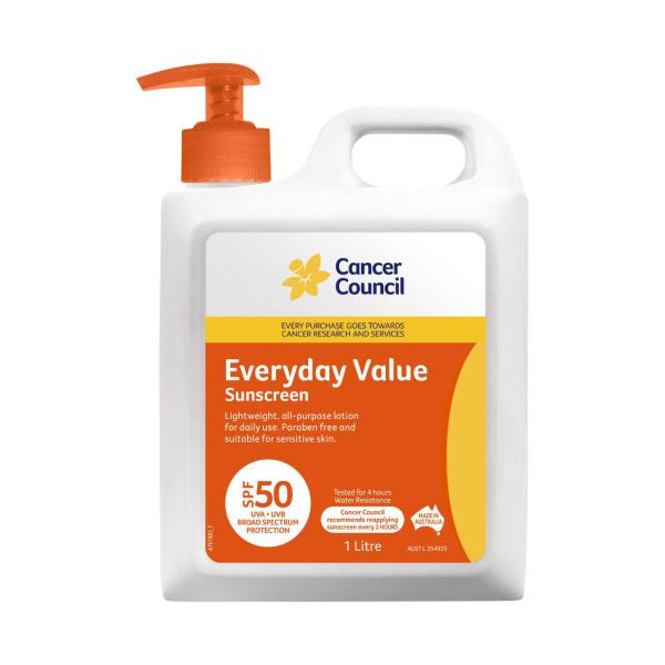 CANCER COUNCIL EVERYDAY SUNSCREEN SPF50 1LITRE