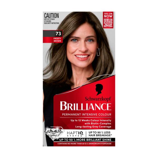 SCHWARZKOPF BRILLIANCE COOL BROWNS 73 FROSTY BROWN