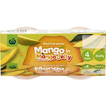 Woolworths Mango In Mango Jelly 4 pack