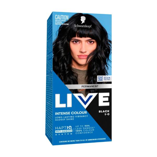 SCHWARZKOPF LIVE COLOUR PERMANENT 1.0 BLACK