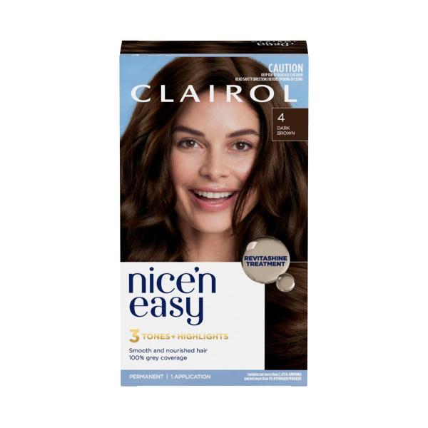 CLAIROL NICE'N EASY 4 DARK BROWN PERMANENT HAIR COLOUR