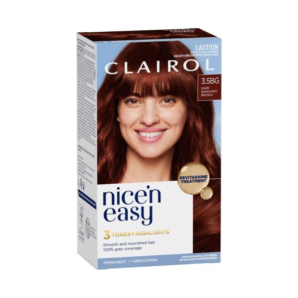 CLAIROL NICE'N EASY 3.5BG DARK BURGUNDY PERMANENT HAIR COLOUR