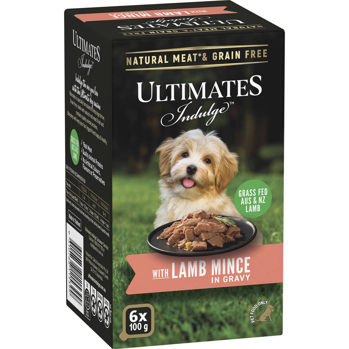 Ultimates Indulge With Lamb Mince In Gravy Dog Food 100g x 6 pack