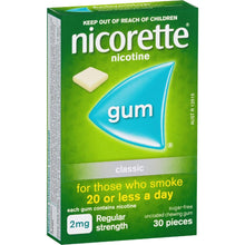 Nicorette Quit Smoking Regular Strength Nicotine Gum Classic 30 pack