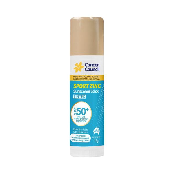 CANCER COUNCIL SPORT TINTED SUNSCREEN ZINC SPF50+ 12G