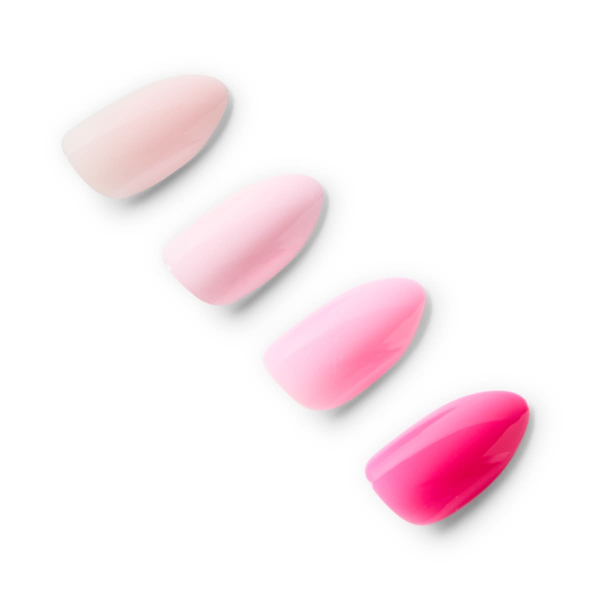 OXX Cosmetics 100 Pack Artificial Nails with Adhesive - Almond Shape, Pink