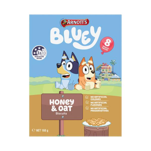 ARNOTTS MULTIPACK BLUEY HONEY OAT BISCUITS