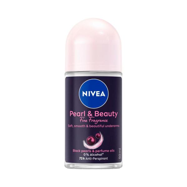 NIVEA DEO ROLL ON FEMALE PEARL AND BEAUTY FINE FRAGRANCE BLACK PEARLS 50ML