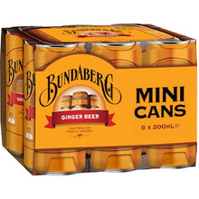 Bundaberg Ginger Beer Mini Cans 200mL x 6 pack