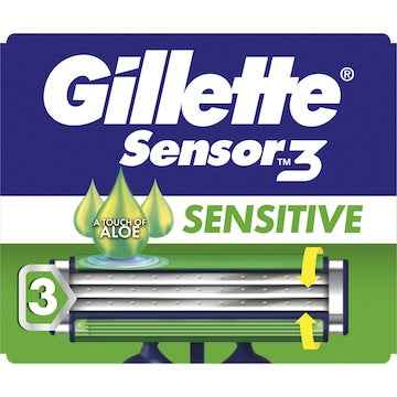 Gillette Sensor3 Mens Disposable Razors for Sensitive Skin 4 pack