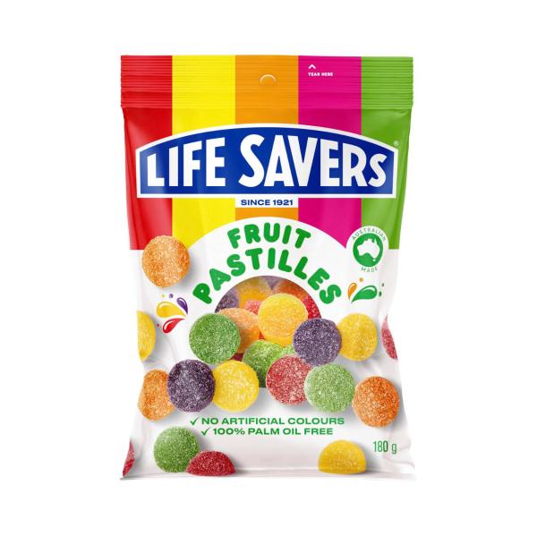 LIFE SAVERS BAG FRUIT PASTILLES 180G