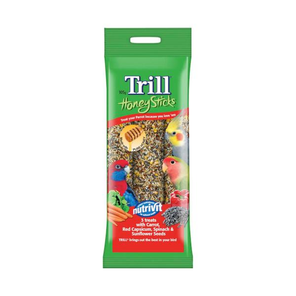 TRILL HONEY STICKS FOR PARROTS.:105GRAM