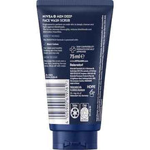 Nivea Men Deep Anti Blackhead Face Scrub With Charcoal 75mL