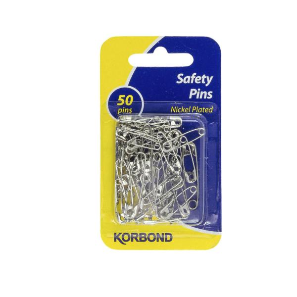 KORBOND SAFETY PINS ASST:SILVER: