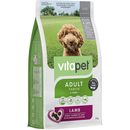 Vitapet Dry Dog Food Adult Lamb 3kg