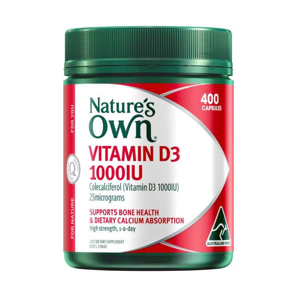 NATURE'S OWN VITAMIN D 400PK