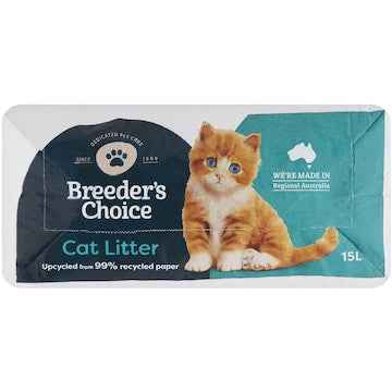 Breeders Choice Paper Cat Litter 15l