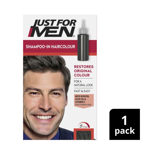 JUST FOR MEN HAIR COLOUR DARK BROWN BLACK 100G 1 EACH