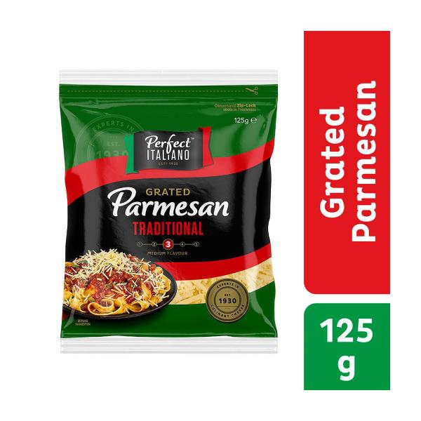 PERFECT ITALIANO CHEESE GRATED PARMESAN 125G