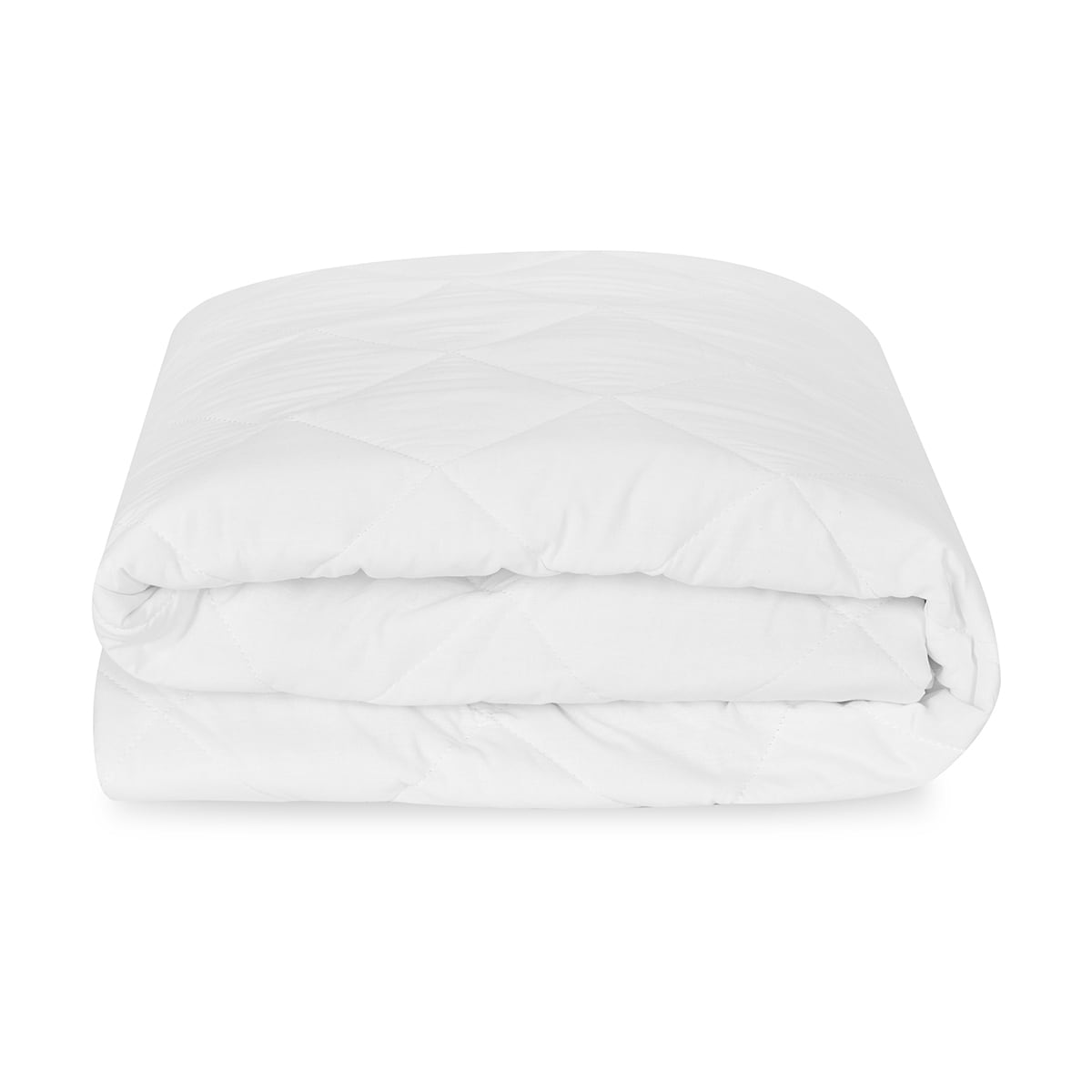 Cotton Top Fitted Mattress Protector - Queen Bed, White