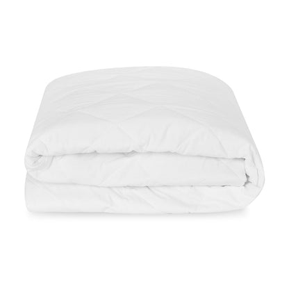 Cotton Top Fitted Mattress Protector - Queen Bed, White