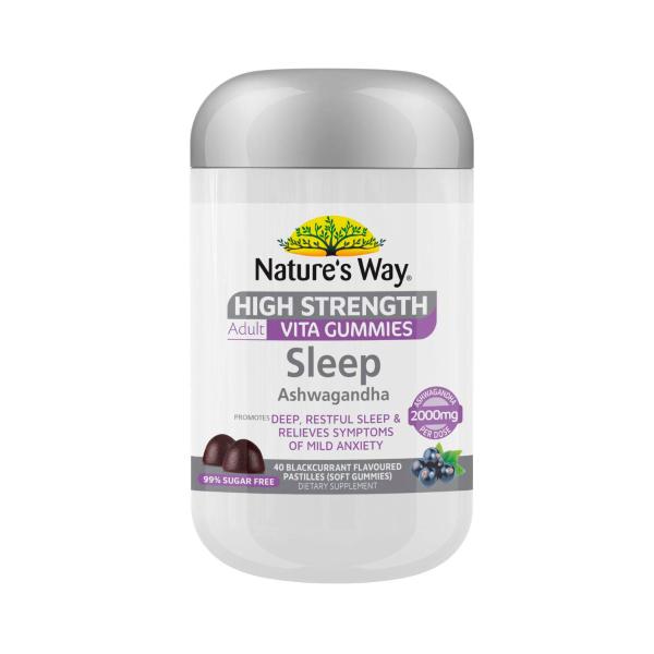 NATURE'S WAY HIGH STRENGTH ADULT VITA GUMMIES SLEEP ASHWAGANDHA 40PK