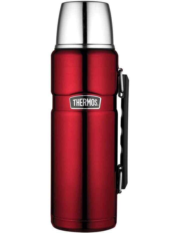 1.2L Insulated Flask - Red Stainless Steel
