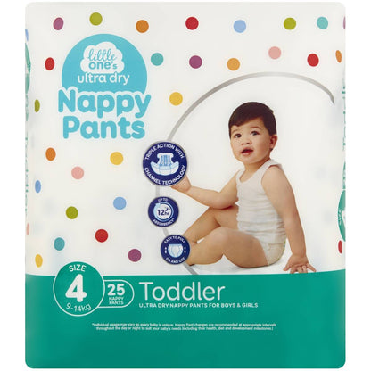 Little One's Nappy Pants Toddler 10-15kg 25 Pack
