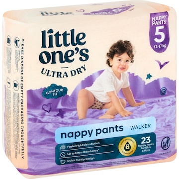 Little One's Ultra Dry Nappy Pants Size 5 (12-17kg) 23 pack